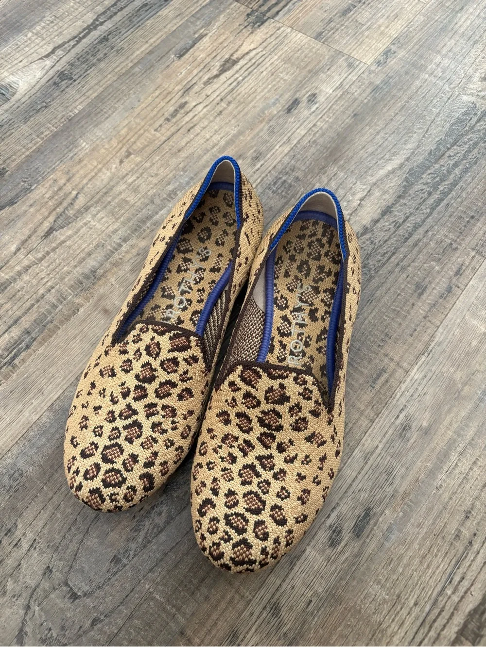 Rothy's The Loafer Leopard Cheetah Print Shoes Size 7.5